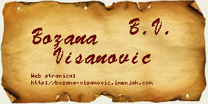 Božana Višanović vizit kartica